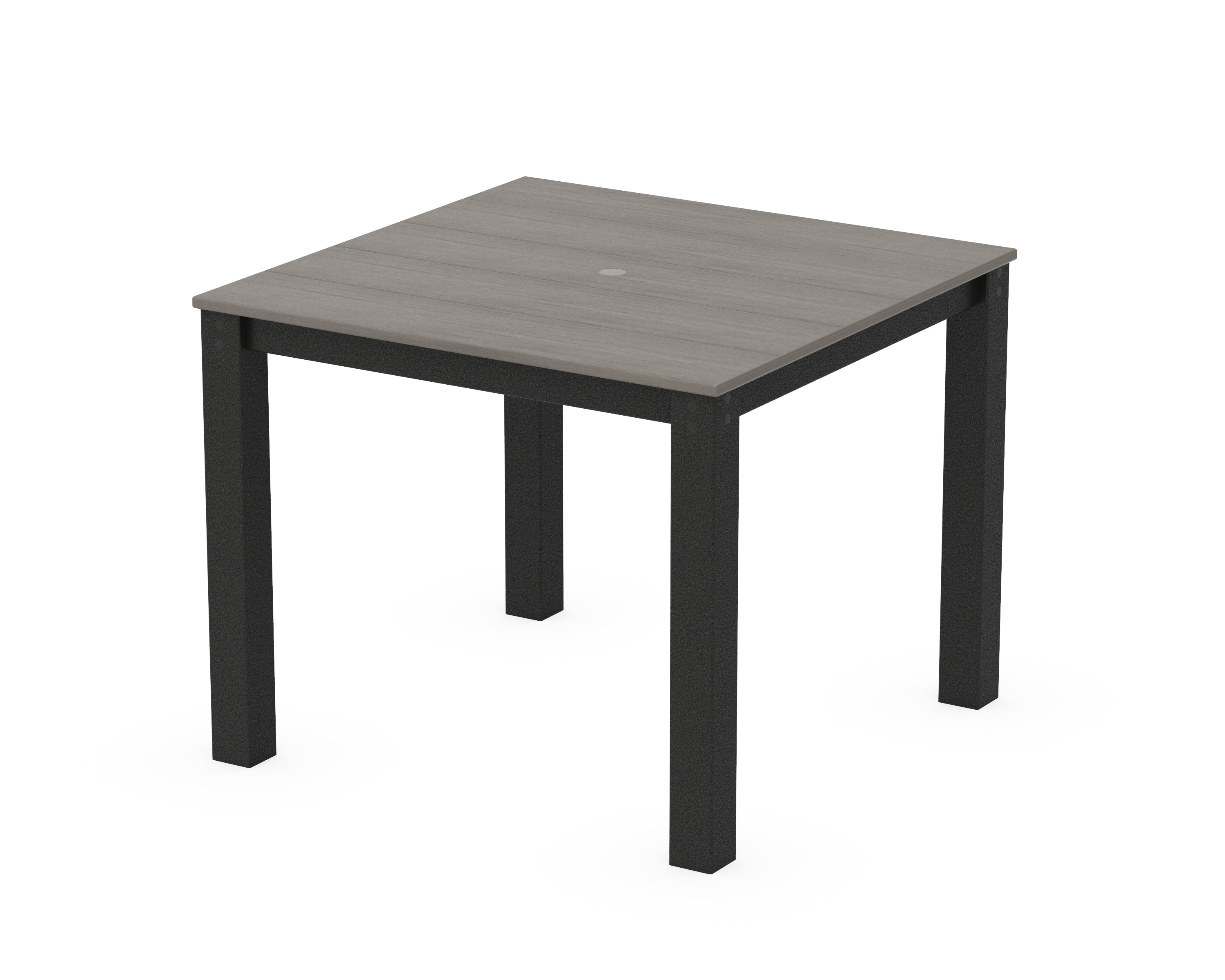 POLYWOOD® Parsons 38" X 38" Dining Table in Black / Driftwood