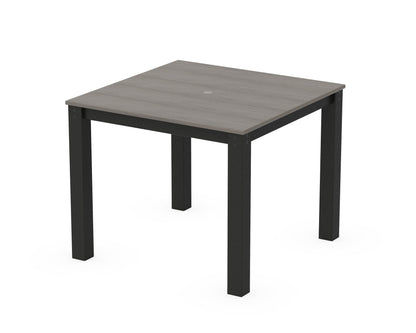 POLYWOOD® Parsons 38" X 38" Dining Table in Black / Driftwood