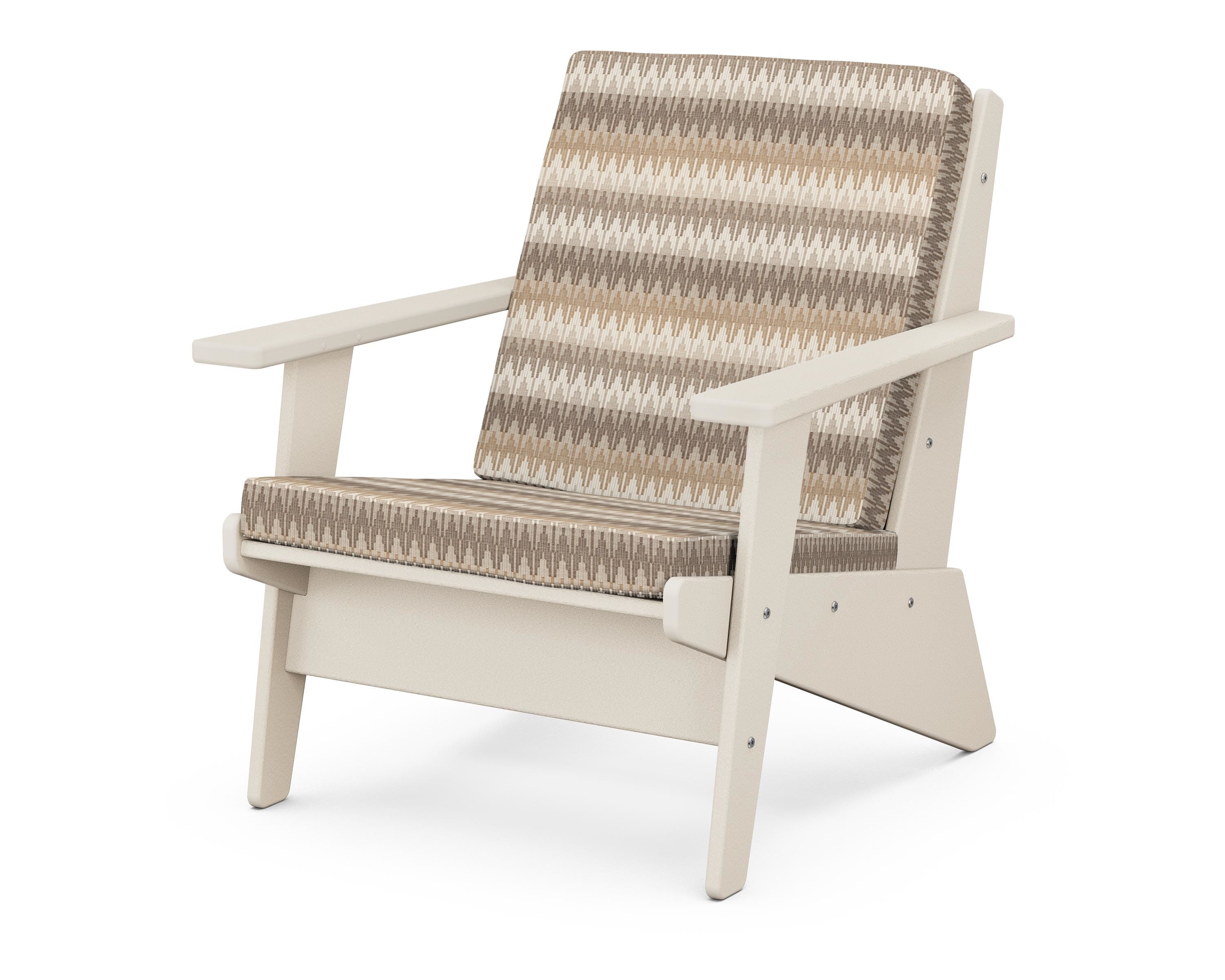 POLYWOOD® Riviera Modern Lounge Chair in Sand / Valley Dune