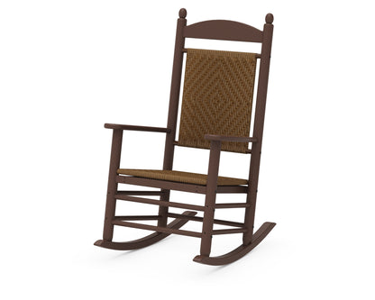 POLYWOOD® Jefferson Woven Rocking Chair in Mahogany / Tigerwood