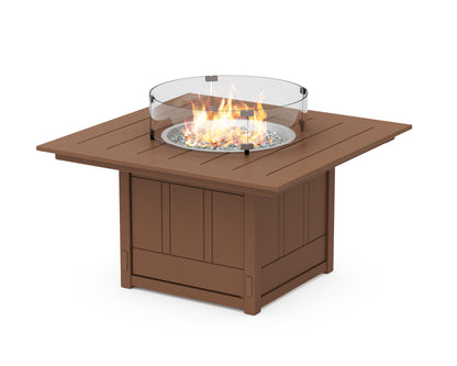 Martha Stewart by POLYWOOD® Acadia Square 42” Fire Pit Table in Teak