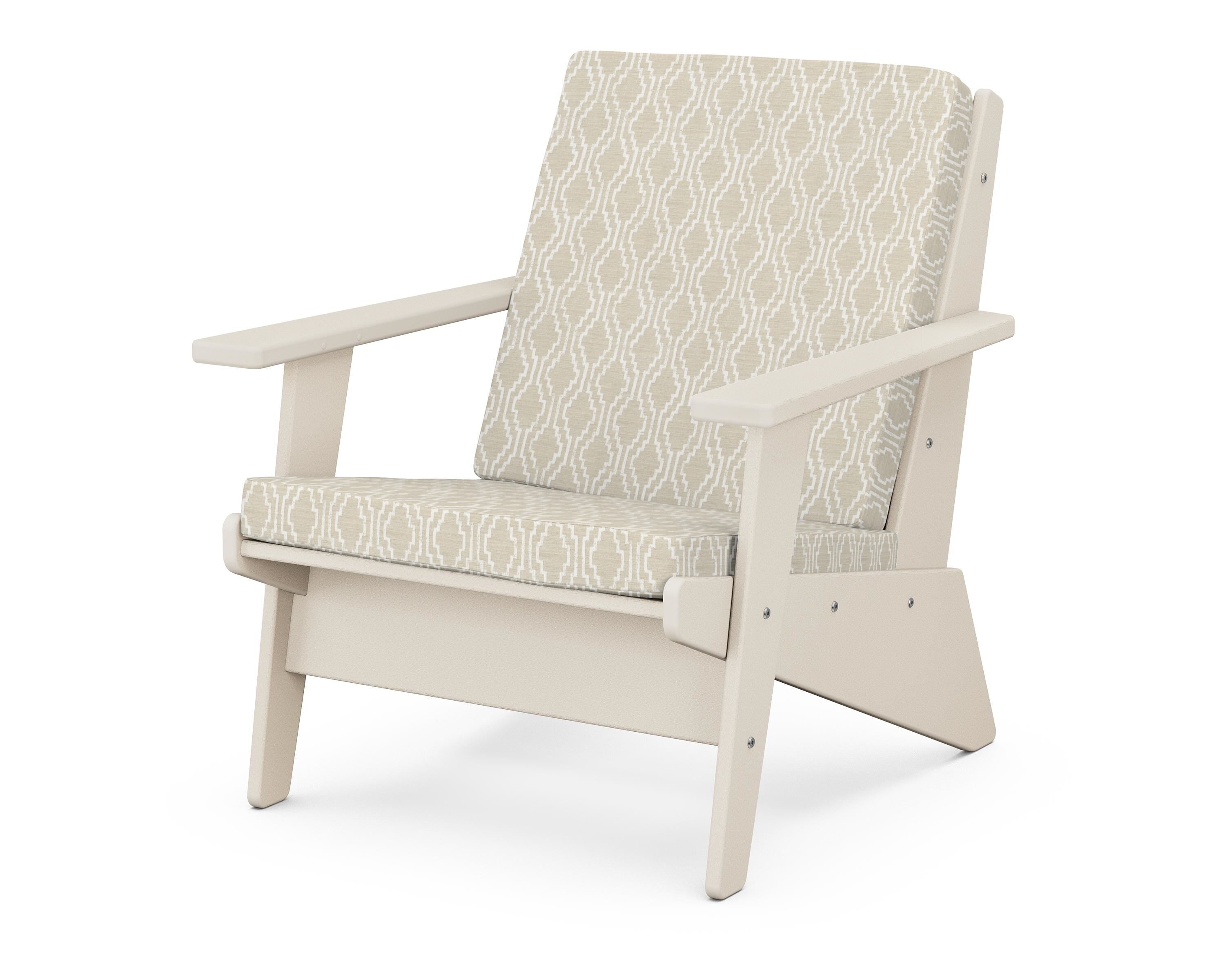 POLYWOOD® Riviera Modern Lounge Chair in Sand / Solve Linen