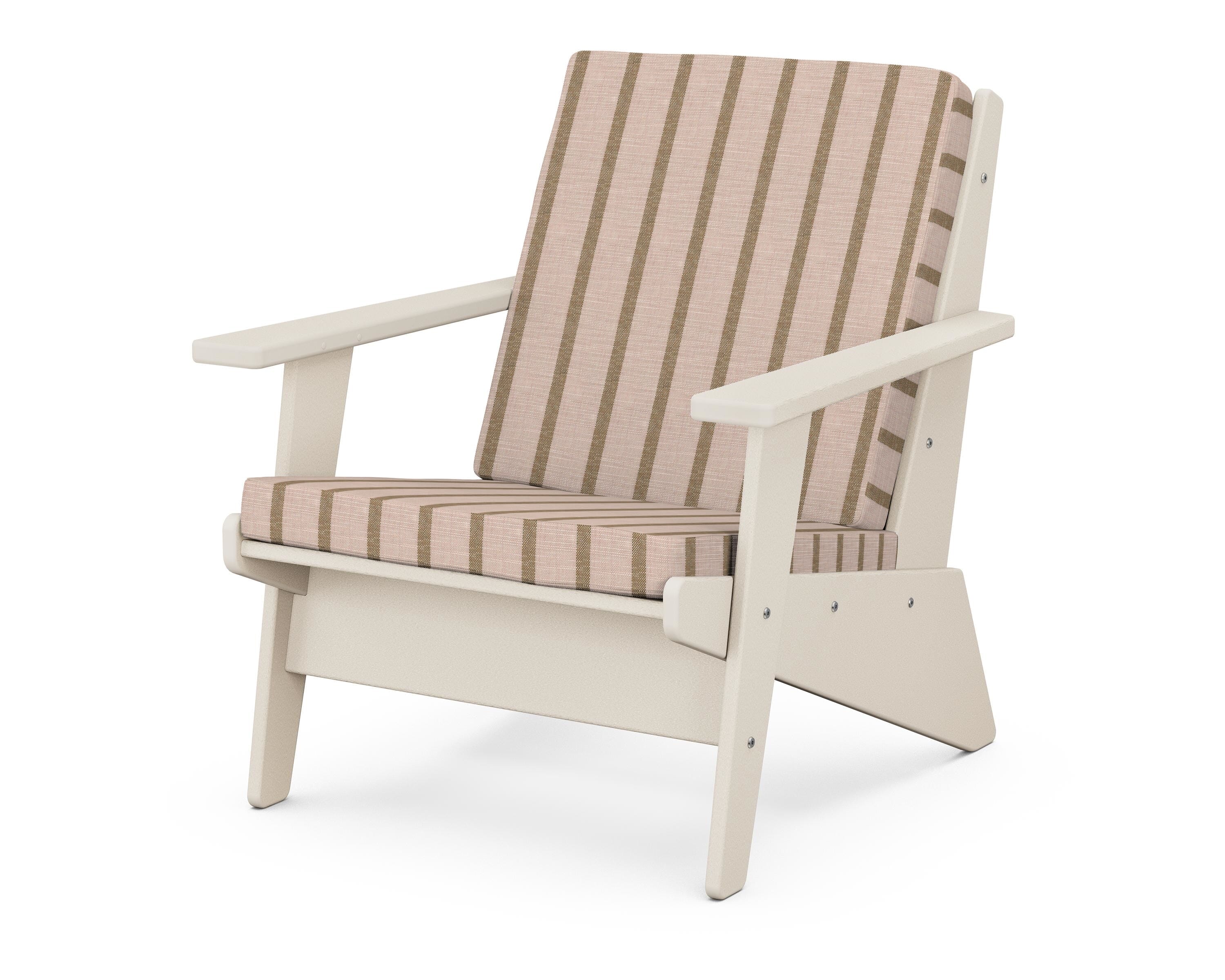 POLYWOOD® Riviera Modern Lounge Chair in Sand / Unwind Cameo