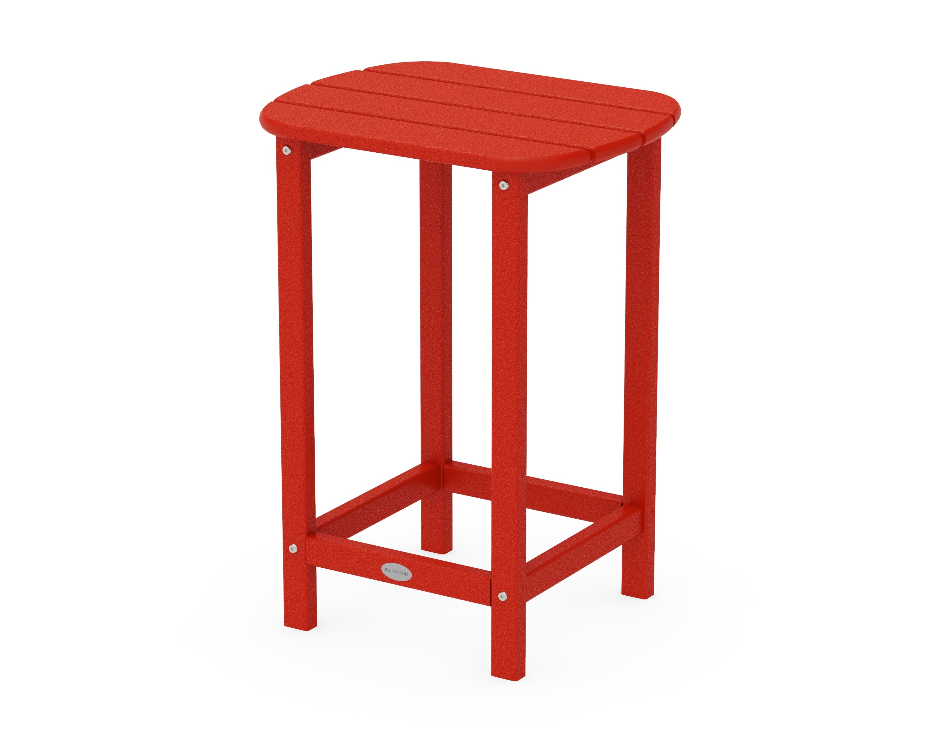 POLYWOOD® South Beach 26" Counter Side Table in Sunset Red