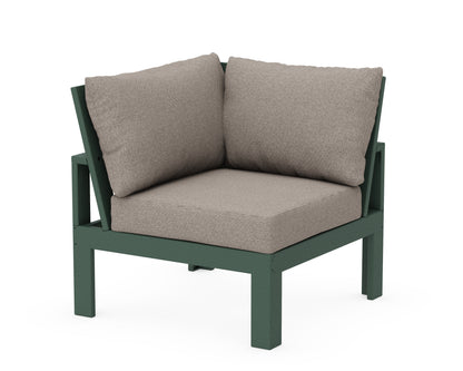 Unbranded Modular Corner Chair in Green / Weathered Tweed