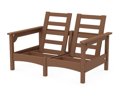 POLYWOOD® Club Loveseat Frame in Teak
