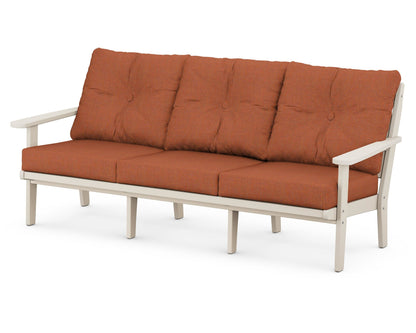 POLYWOOD® Lakeside Deep Seating Sofa in Sand / Play Adobe