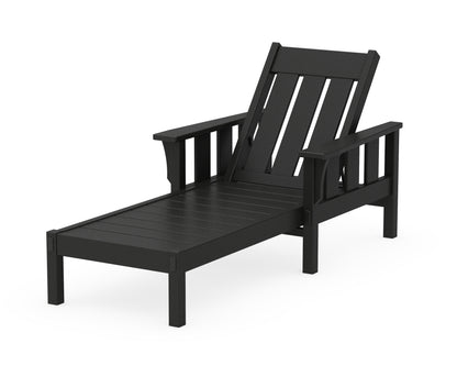 Martha Stewart by POLYWOOD® Acadia Chaise Lounge in Black