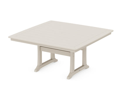 POLYWOOD® Nautical Trestle 59" Dining Table in Sand