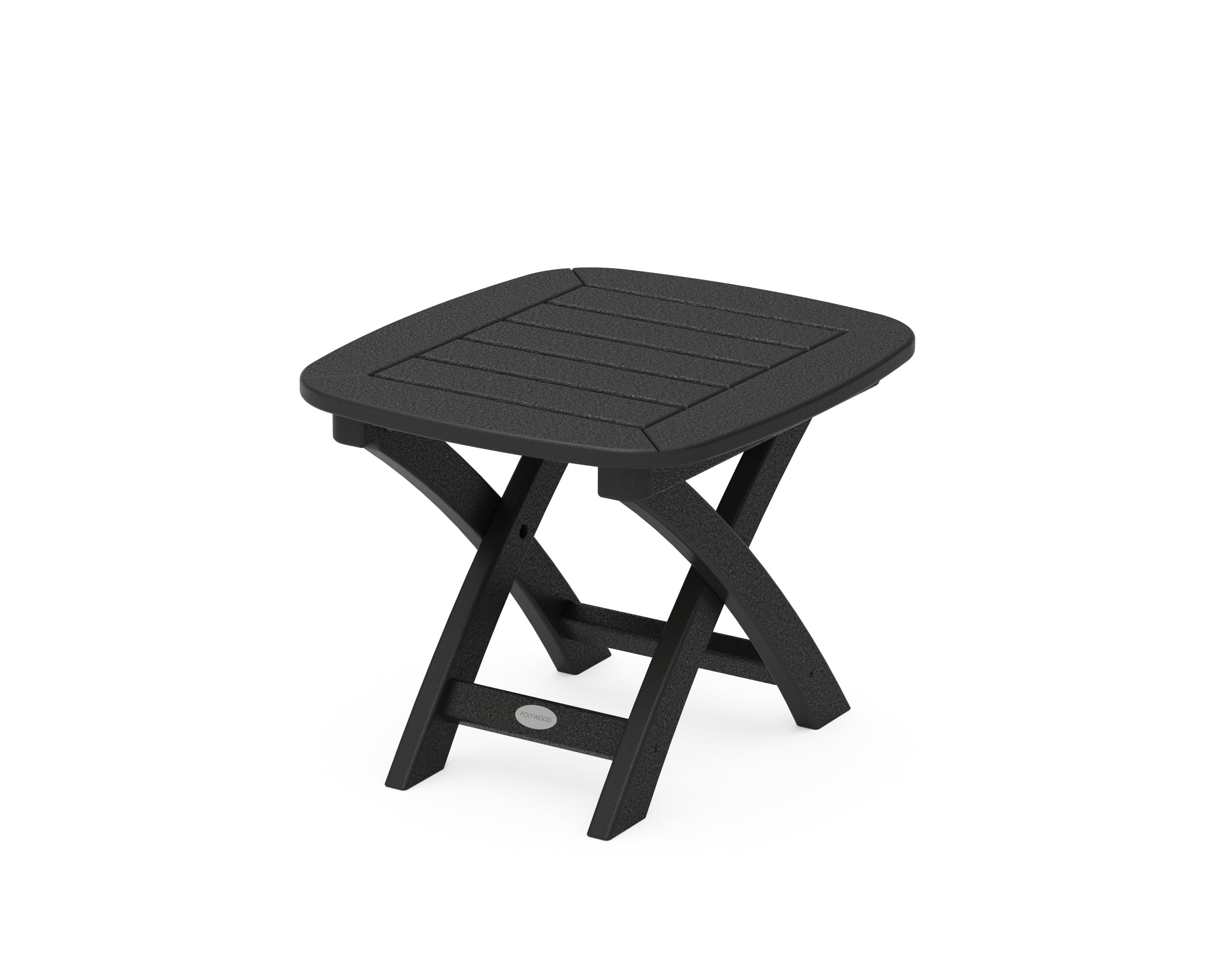 POLYWOOD® Nautical 21" x 18" Side Table in Black