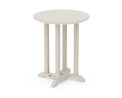 POLYWOOD® 24" Round Farmhouse Bistro Table in Sand