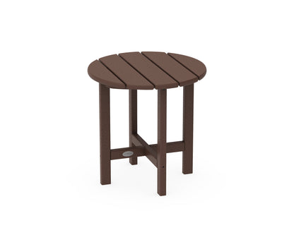 POLYWOOD® Round 18" Side Table in Mahogany