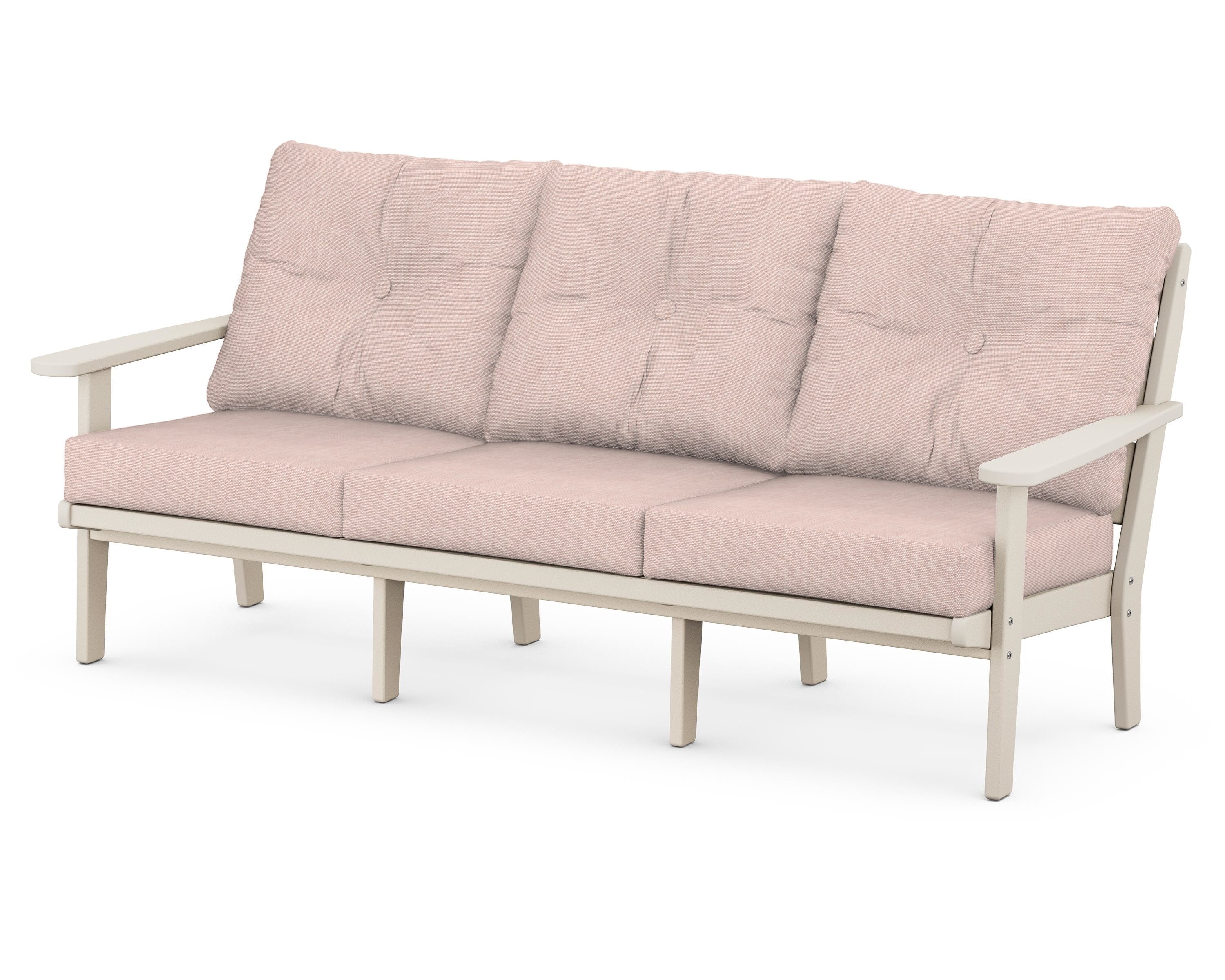 POLYWOOD® Lakeside Deep Seating Sofa in Sand / Play Cameo