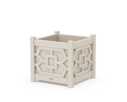 Martha Stewart by POLYWOOD® Chinoiserie Large Square Planter Box in Sand