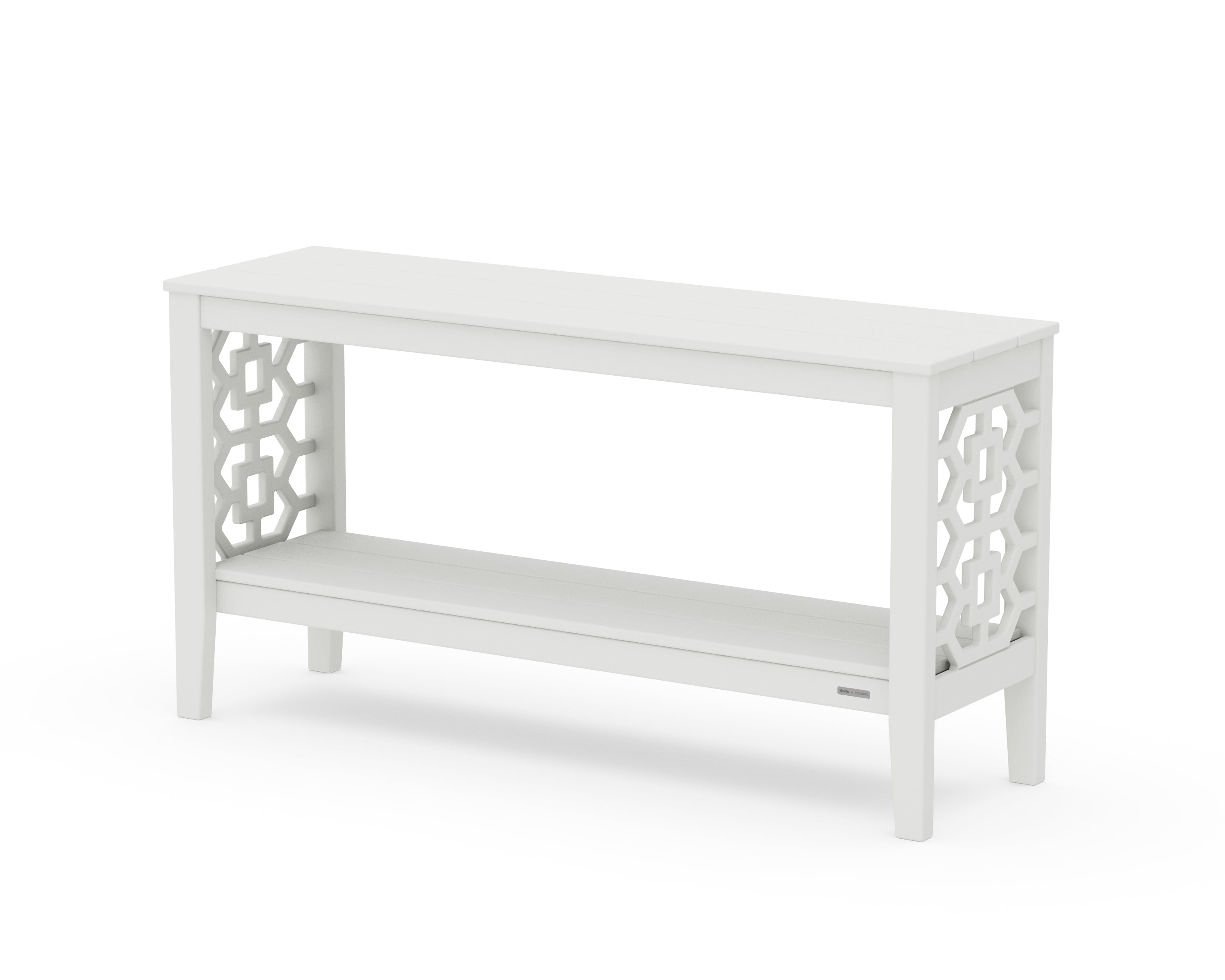 Martha Stewart by POLYWOOD® Chinoiserie 56” Console Table in White
