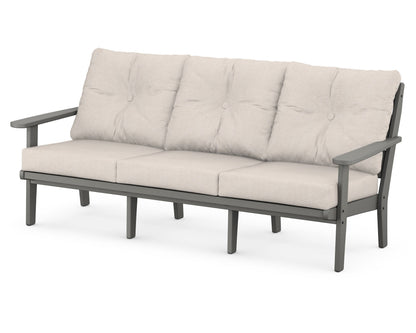POLYWOOD® Lakeside Deep Seating Sofa in Slate Grey / Nuance Cloud