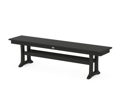POLYWOOD® Farmhouse Trestle 65" Bench in Black