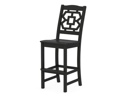 Martha Stewart by POLYWOOD® Chinoiserie Bar Side Chair in Black