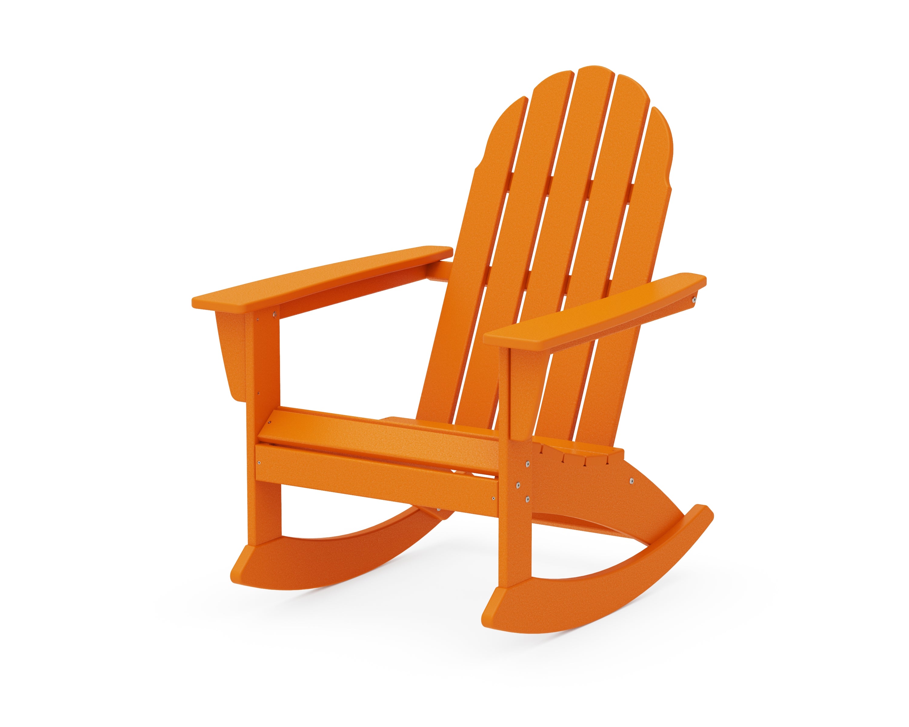 POLYWOOD® Vineyard Adirondack Rocking Chair in Tangerine