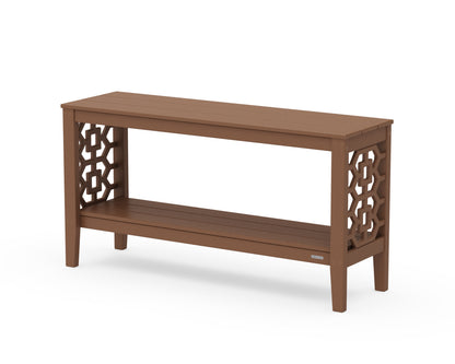 Martha Stewart by POLYWOOD® Chinoiserie 56” Console Table in Teak