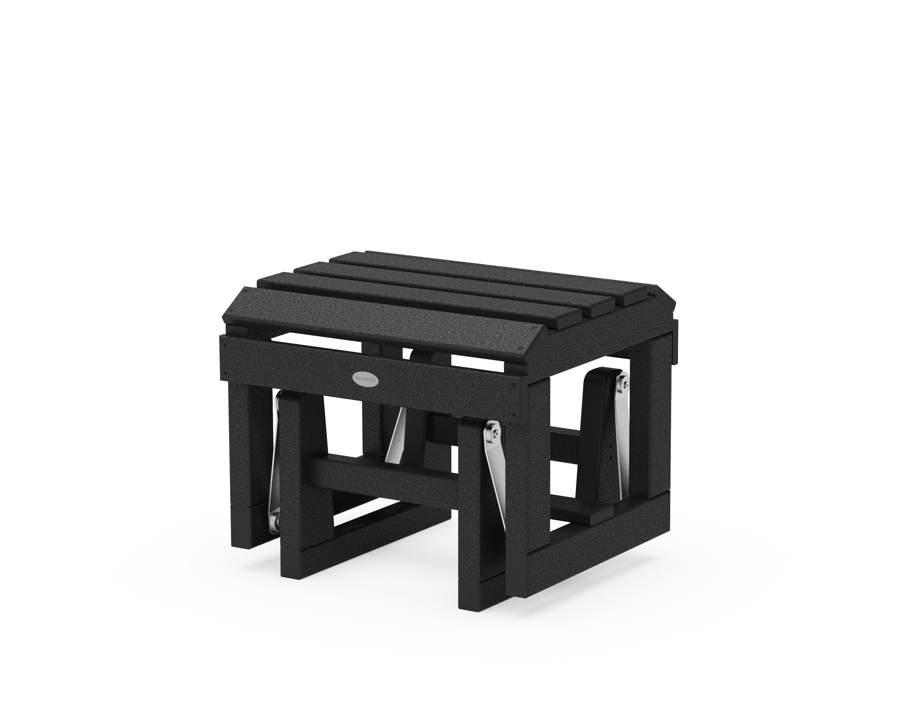 POLYWOOD® Classic Adirondack Glider Ottoman in Black