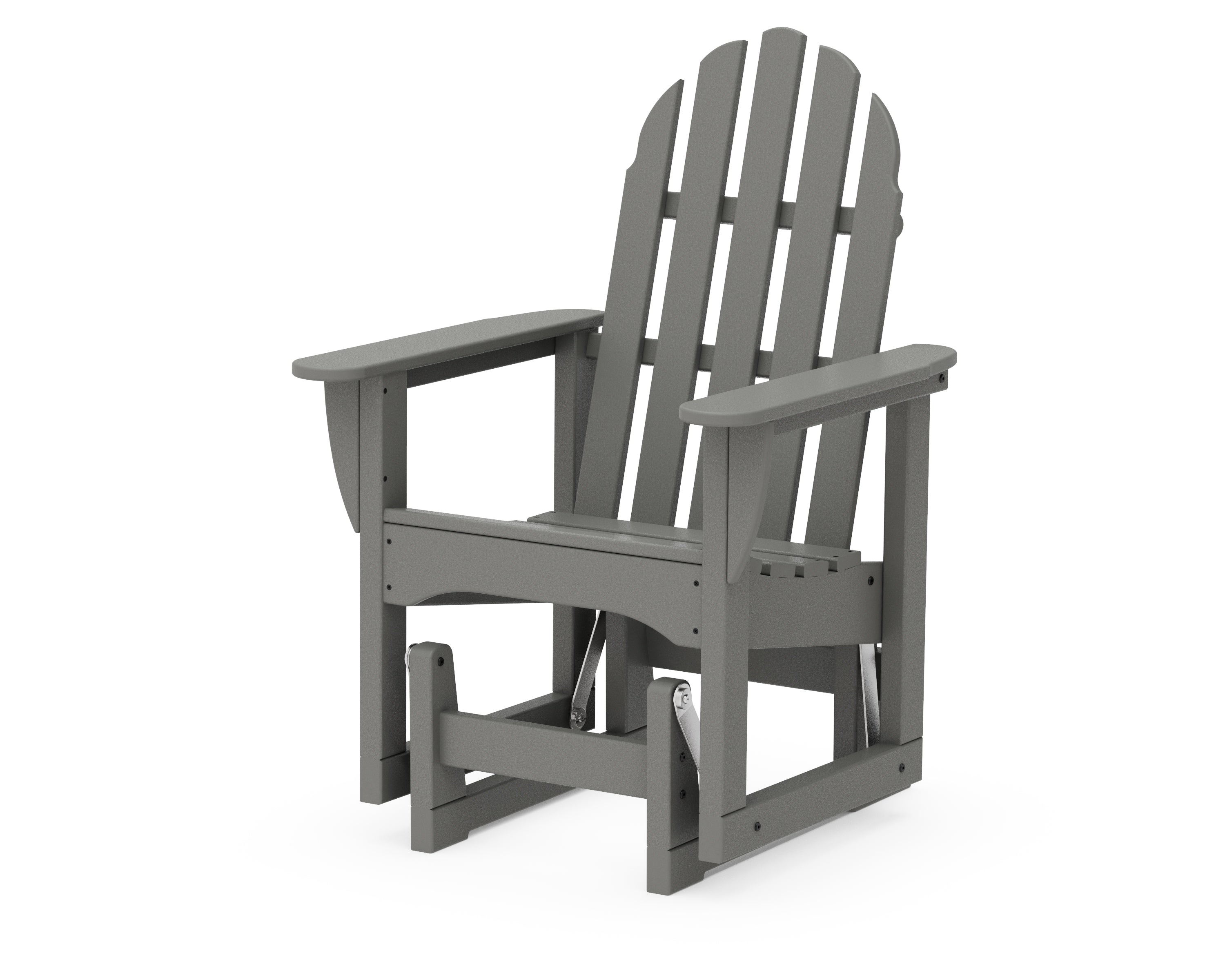 POLYWOOD® Classic Adirondack Glider Chair in Slate Grey