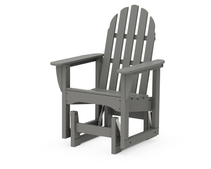 POLYWOOD® Classic Adirondack Glider Chair in Slate Grey