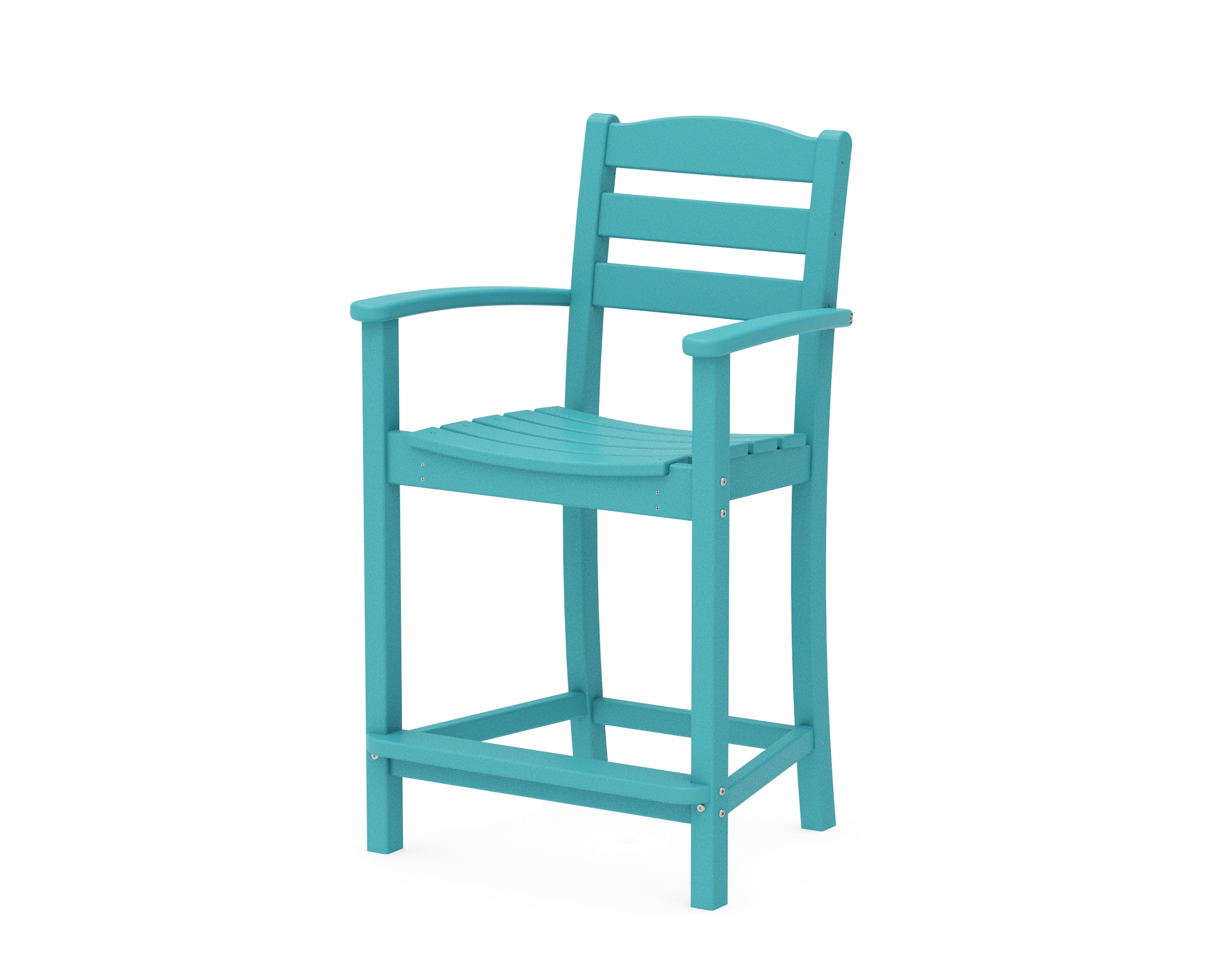 POLYWOOD® La Casa Café Counter Arm Chair in Aruba