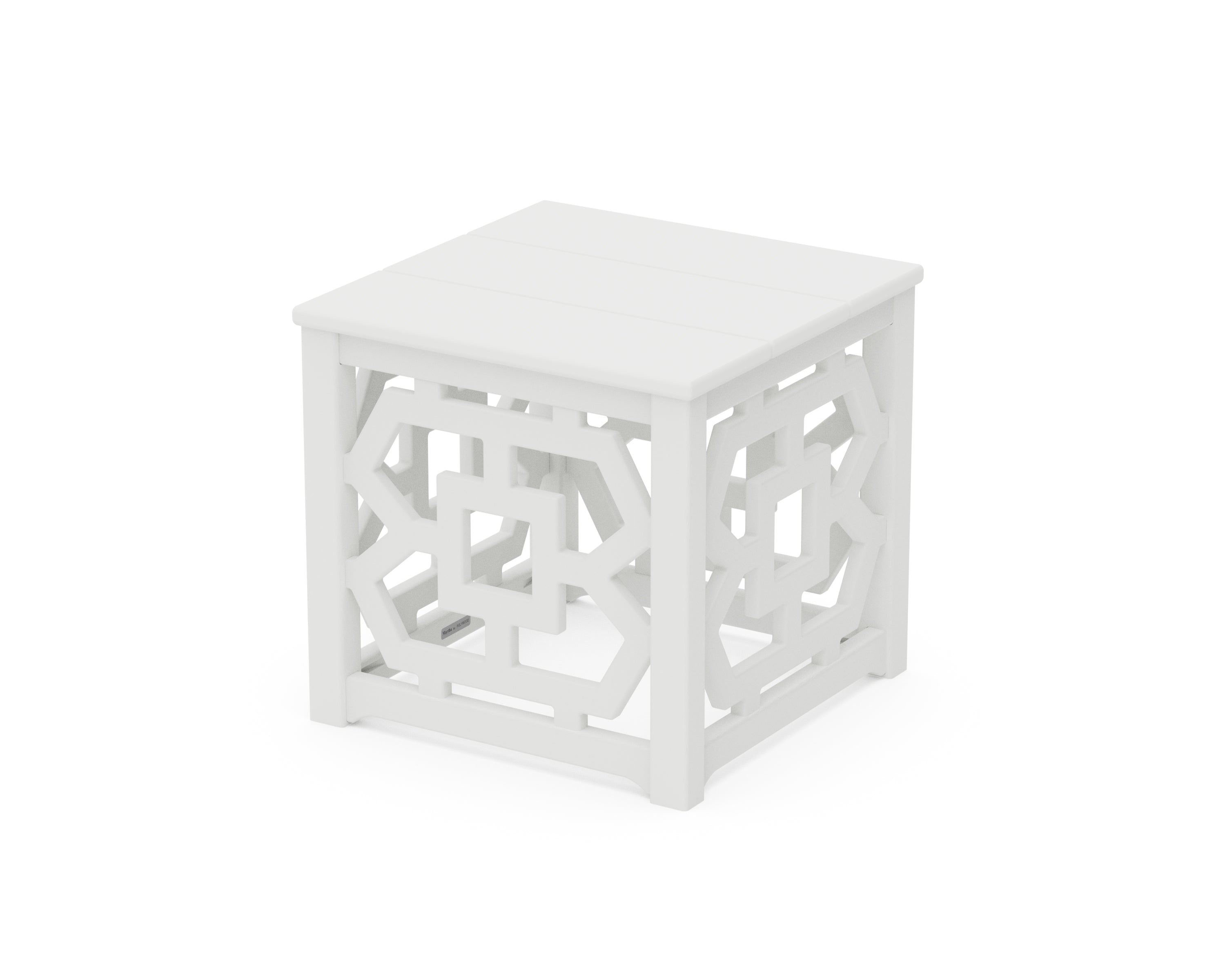 Martha Stewart by POLYWOOD® Chinoiserie Accent Table in White