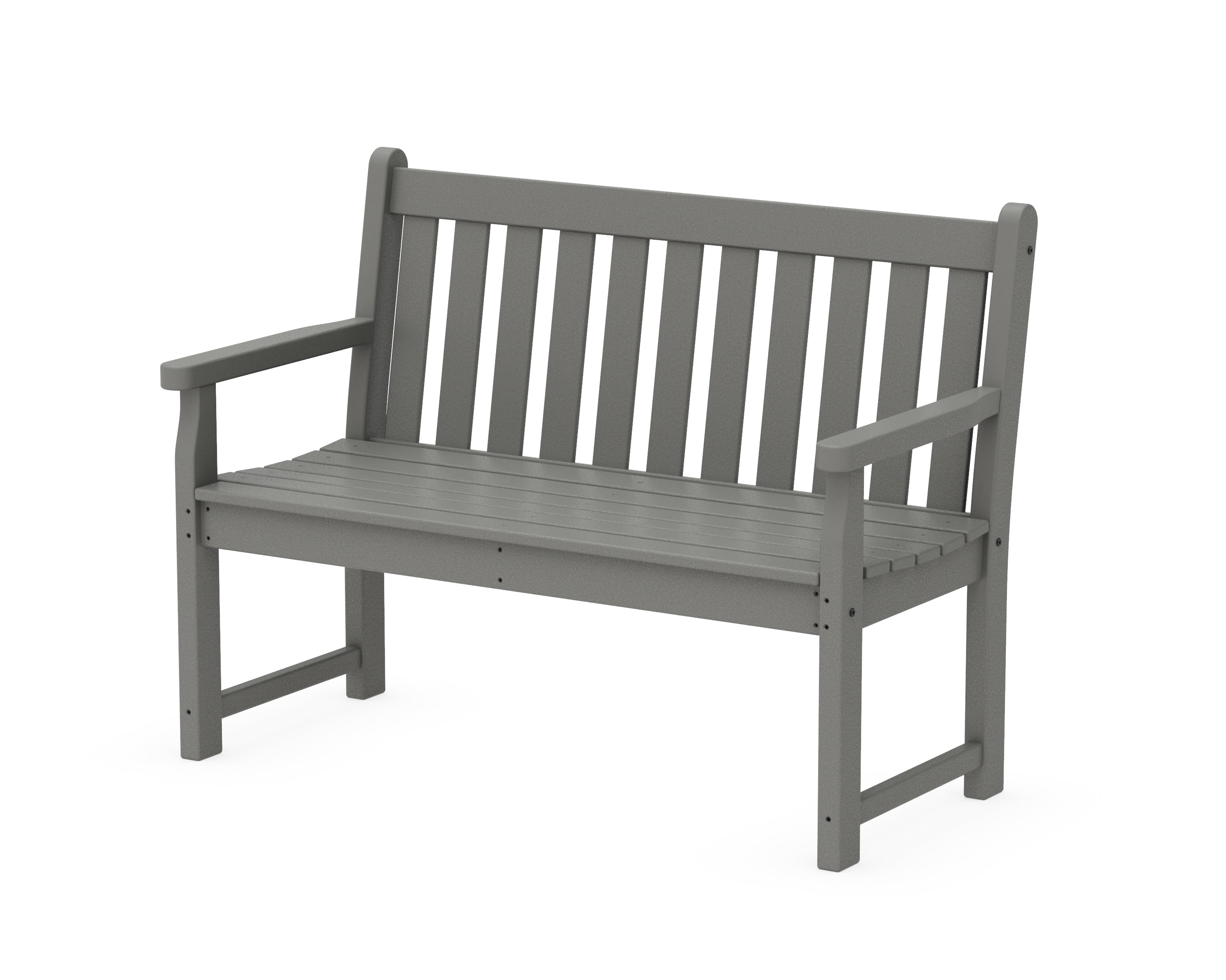 POLYWOOD® Traditional Garden 48" Bench in Slate Grey