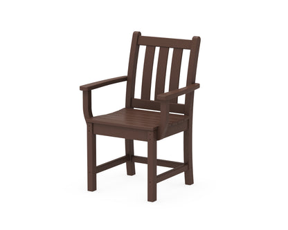 POLYWOOD® Traditional Garden Dining Arm Chair in Mahogany