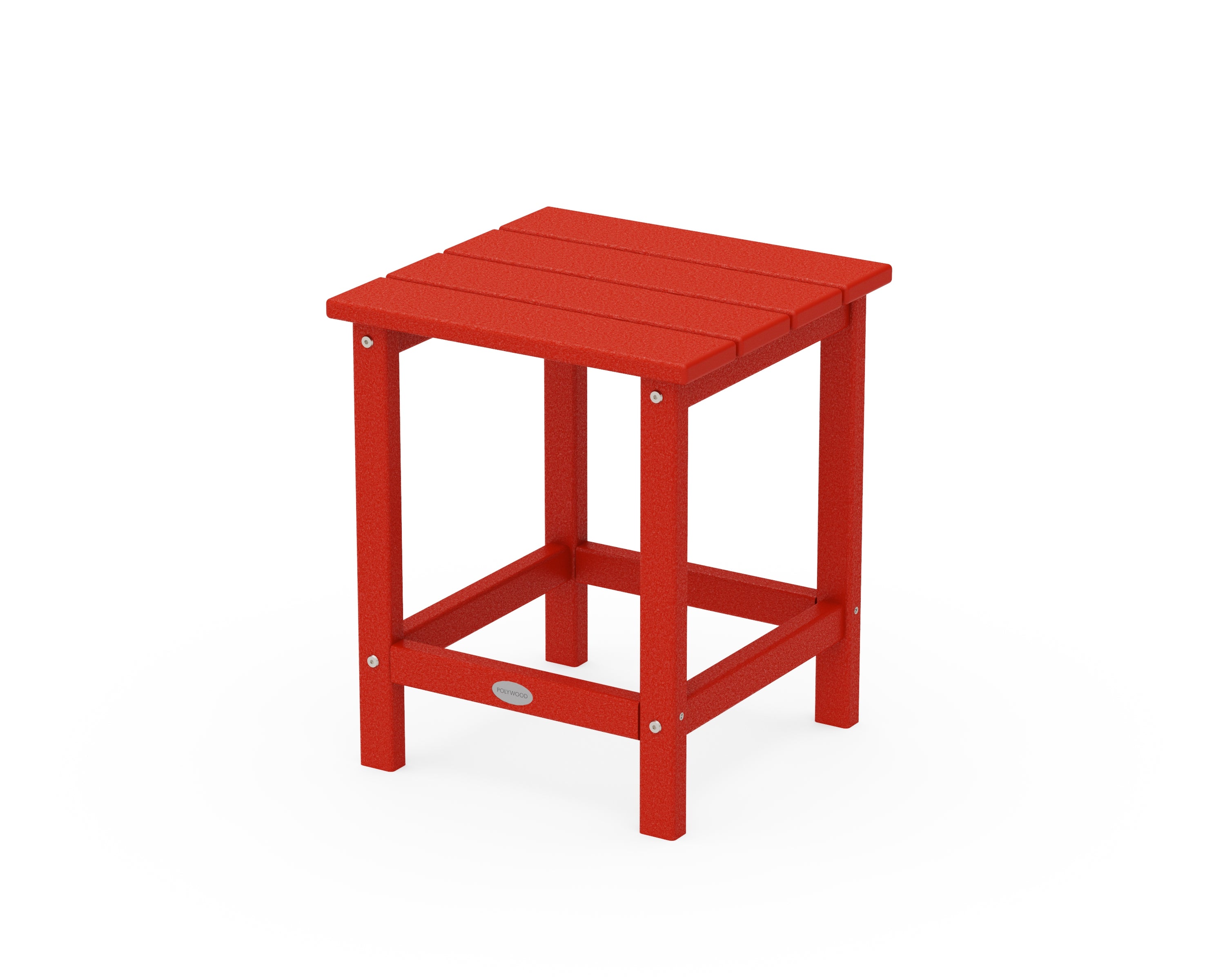 POLYWOOD® Long Island 18" Side Table in Sunset Red