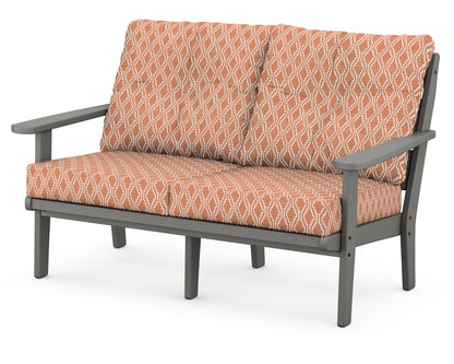 POLYWOOD® Lakeside Deep Seating Loveseat in Slate Grey / Solve Clay