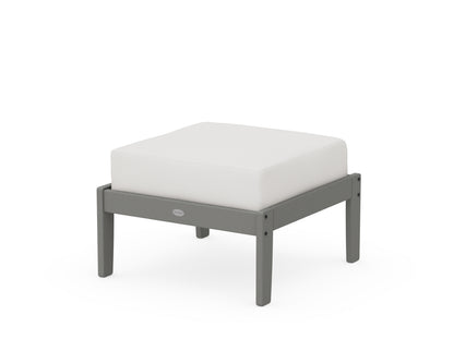 POLYWOOD® Braxton Deep Seating Ottoman in Slate Grey / Natural Linen