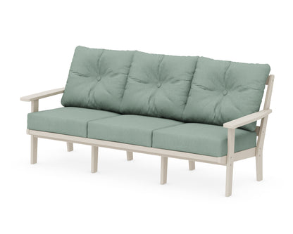 POLYWOOD® Oxford Deep Seating Sofa in Sand / Glacier Spa