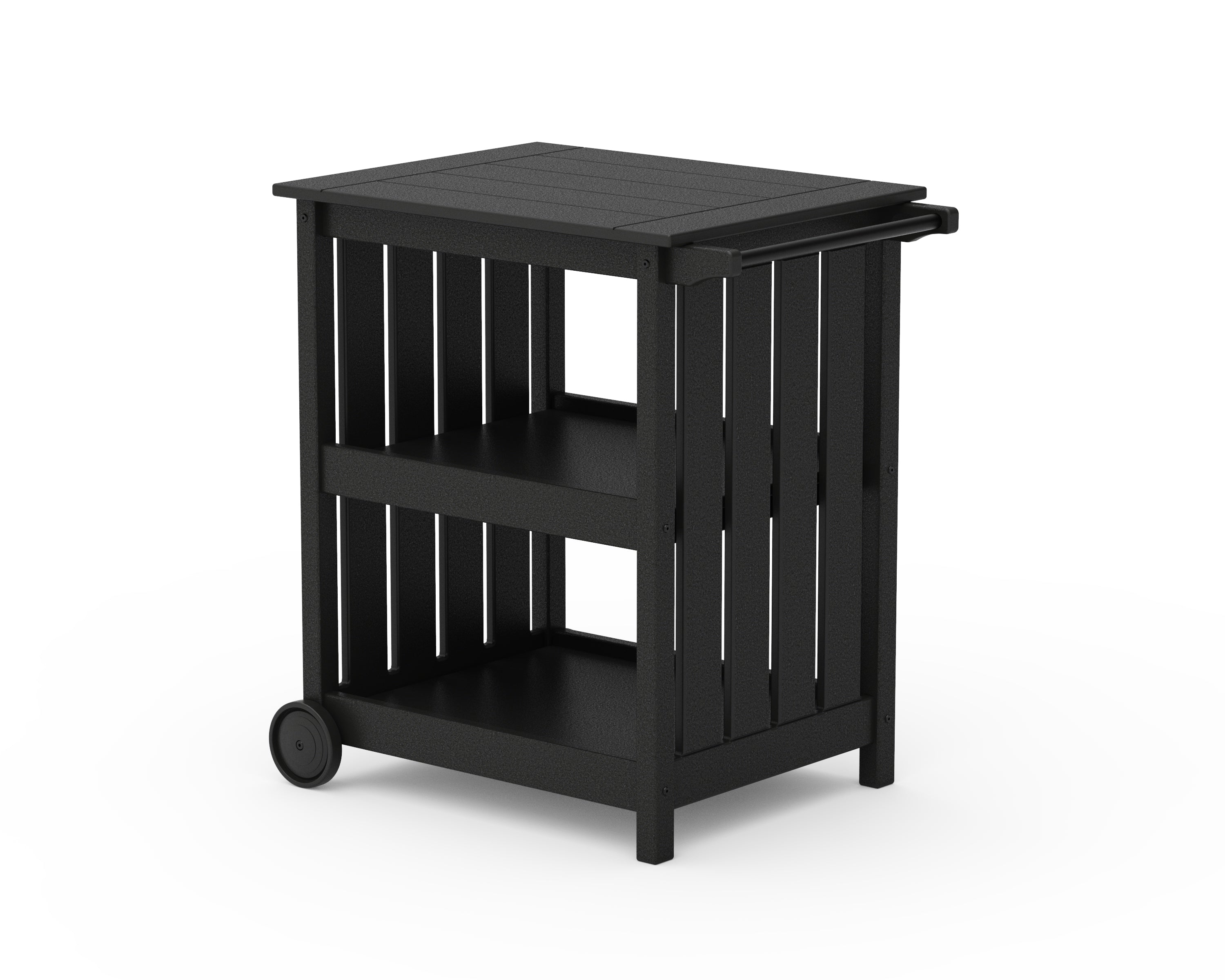 POLYWOOD® Vineyard Bar Cart in Black