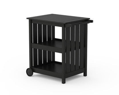 POLYWOOD® Vineyard Bar Cart in Black