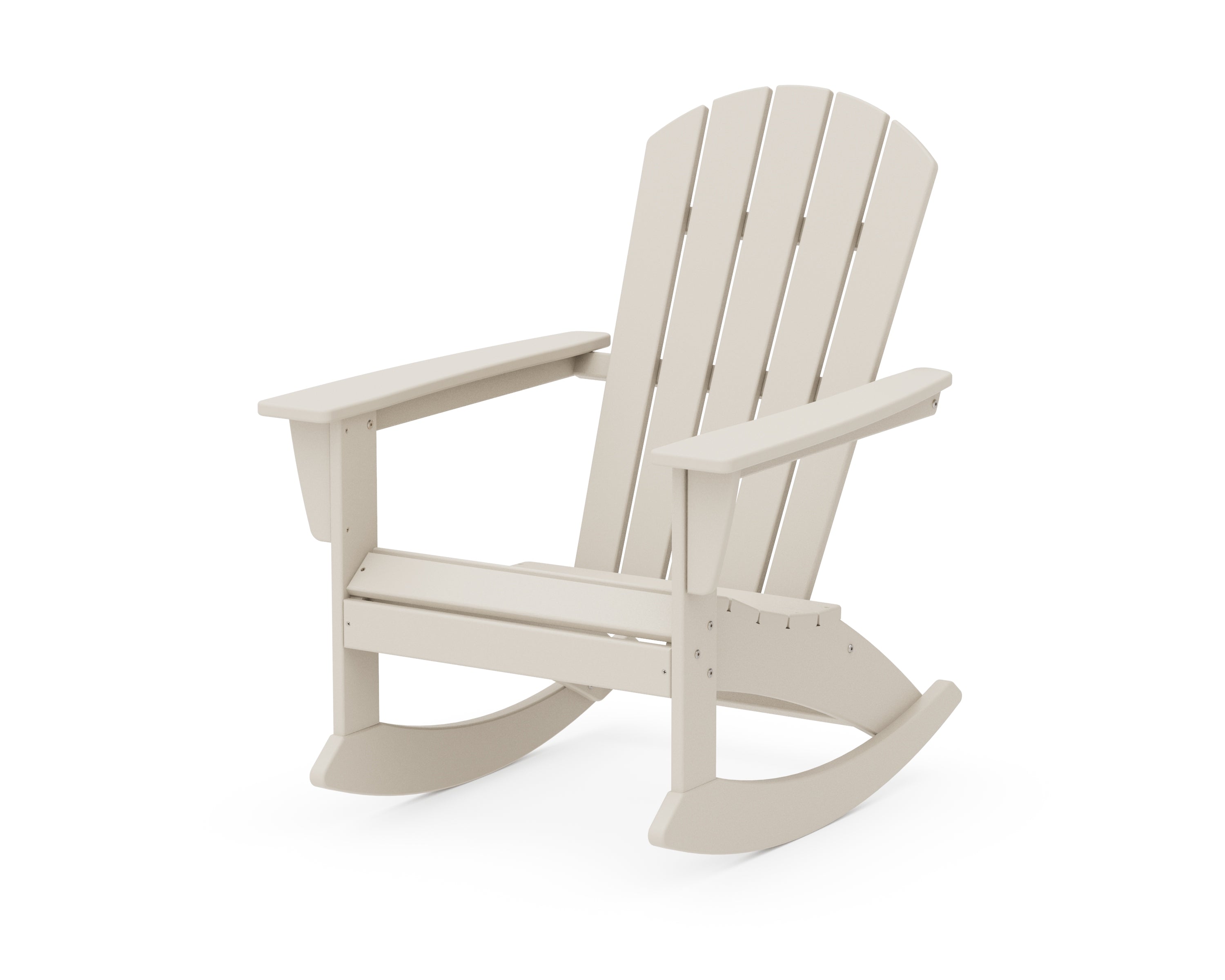POLYWOOD® Nautical Adirondack Rocking Chair in Sand