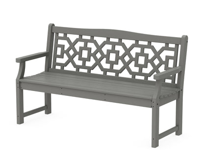 Martha Stewart by POLYWOOD® Chinoiserie 60" Garden Bench in Slate Grey