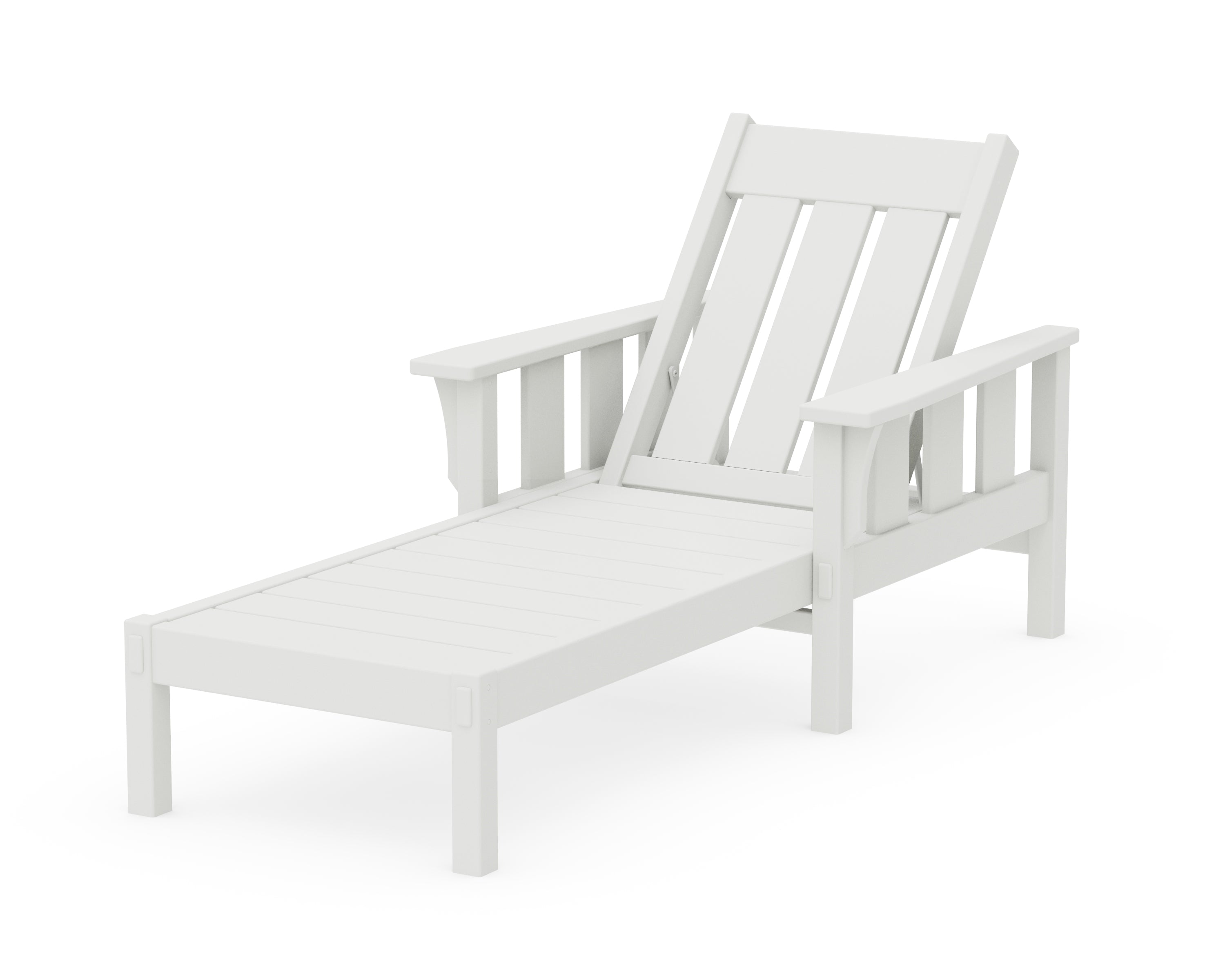 Martha Stewart by POLYWOOD® Acadia Chaise Lounge in White
