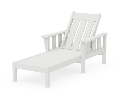 Martha Stewart by POLYWOOD® Acadia Chaise Lounge in White