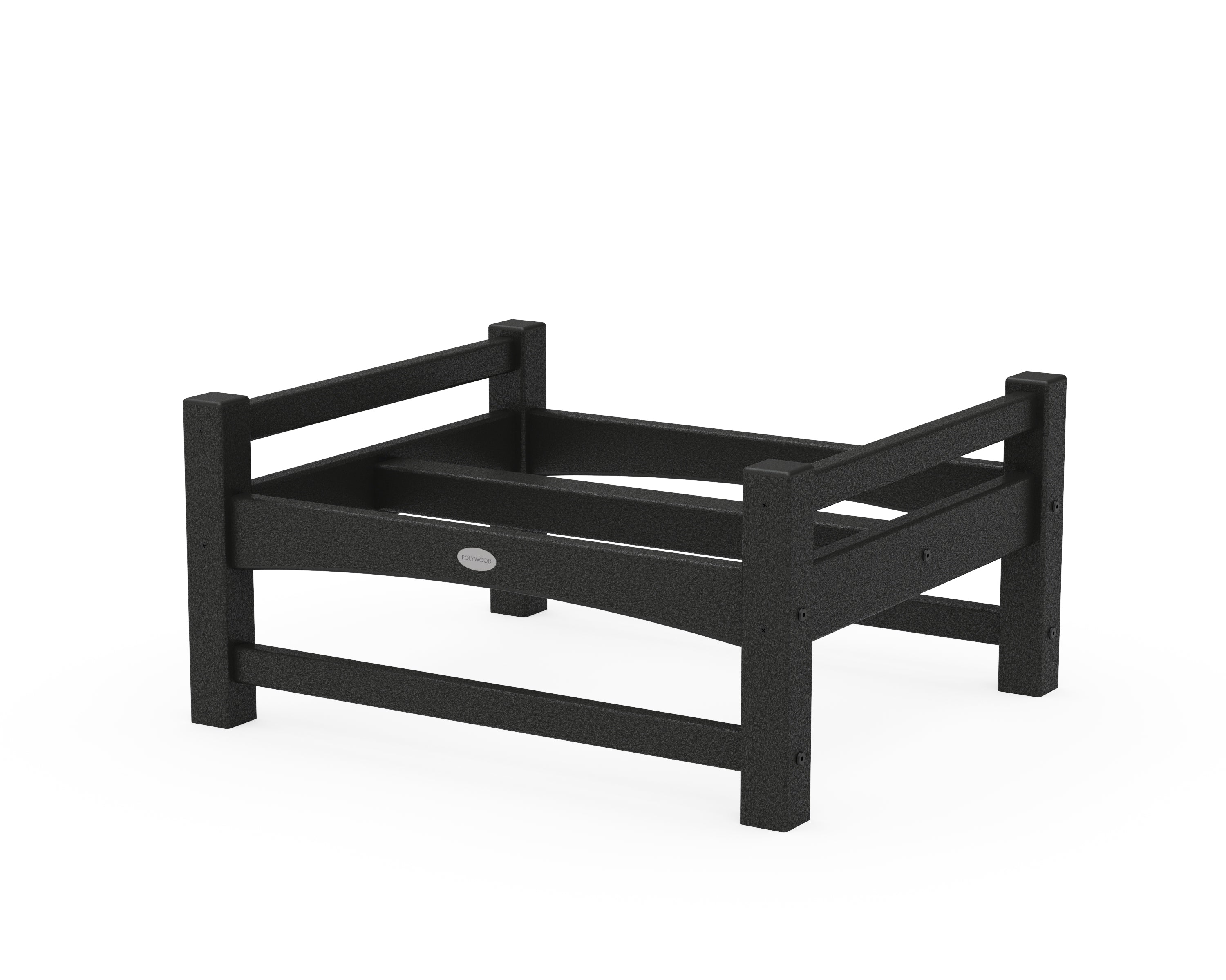 POLYWOOD® Club Ottoman Frame in Black
