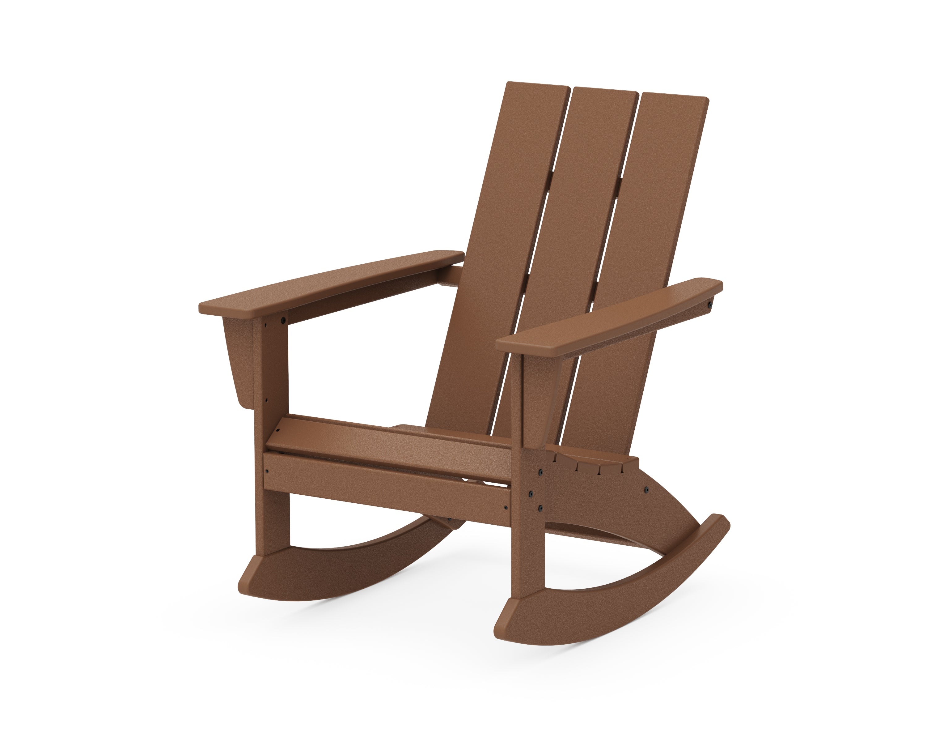 POLYWOOD® Modern Adirondack Rocking Chair in Teak