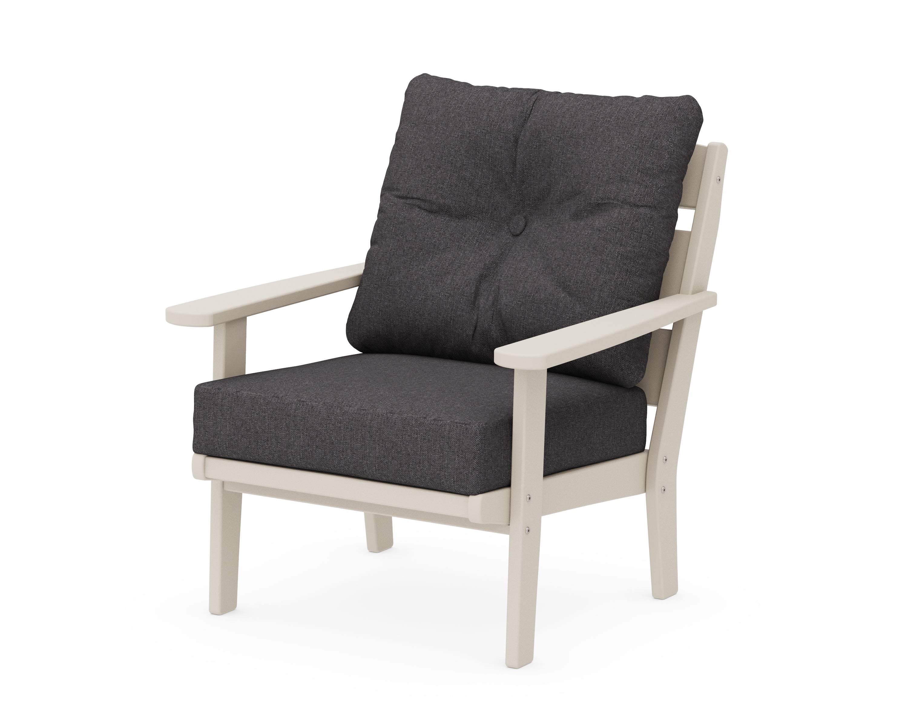 POLYWOOD® Lakeside Deep Seating Chair in Sand / Ash Charcoal
