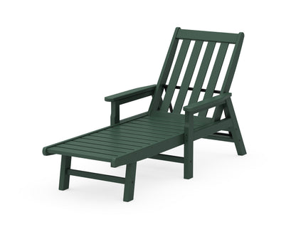 POLYWOOD® Vineyard Chaise with Arms in Green
