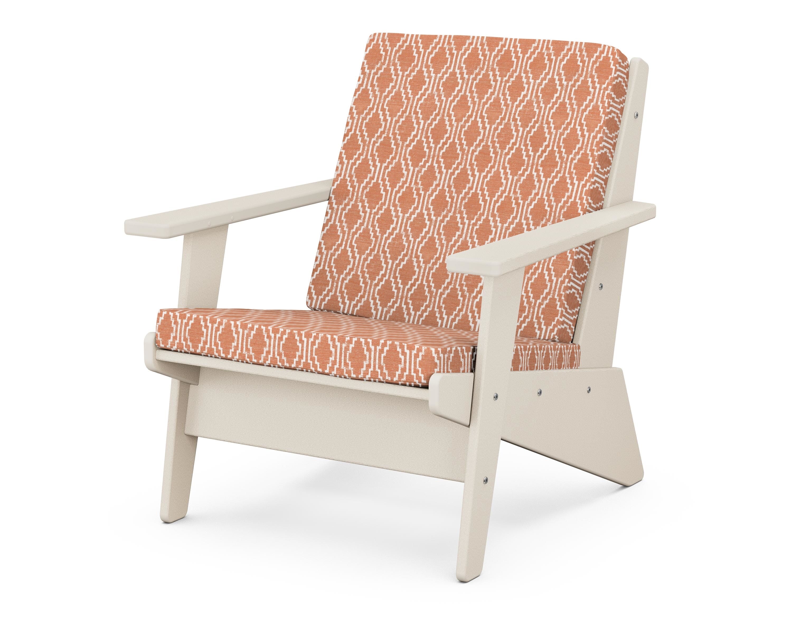 POLYWOOD® Riviera Modern Lounge Chair in Sand / Solve Clay
