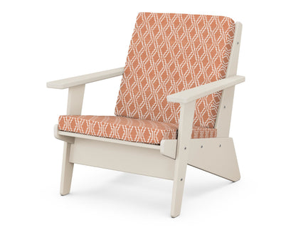POLYWOOD® Riviera Modern Lounge Chair in Sand / Solve Clay