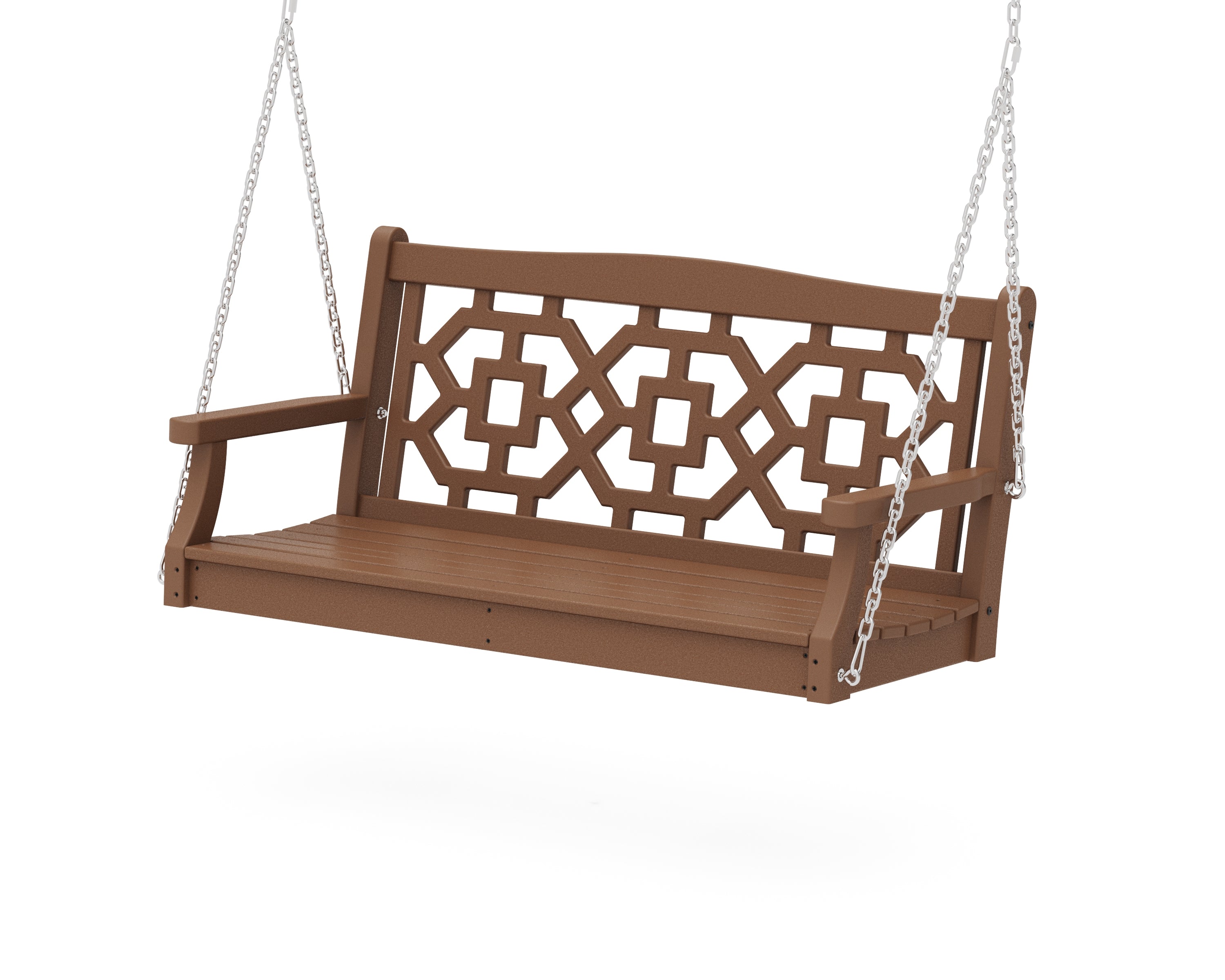 Martha Stewart by POLYWOOD® Chinoiserie 48" Swing in Teak