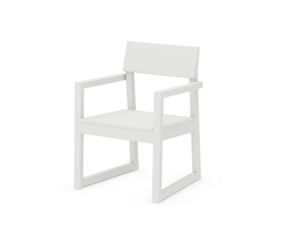 POLYWOOD® EDGE Dining Arm Chair in White