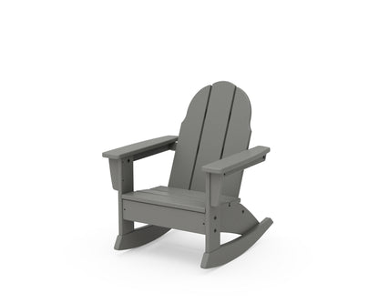POLYWOOD® Kids Vineyard Adirondack Rocking Chair in Slate Grey